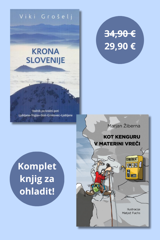 Komplet knjig za ohladit: Krona Slovenije + Kot kenguru v materini vreči